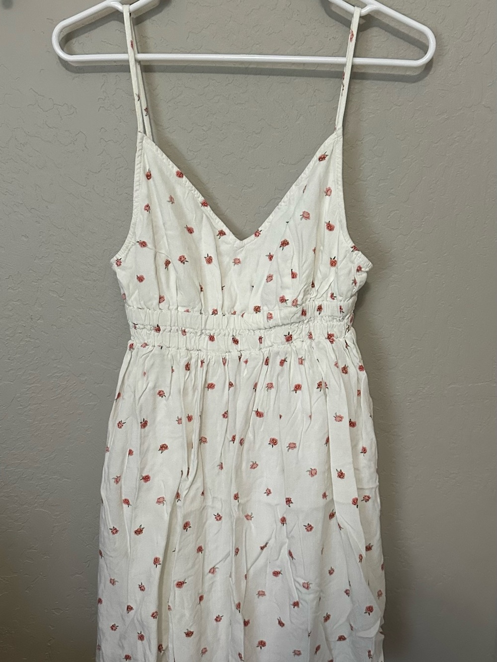 O'Neill White Dress with Pink Floral Print